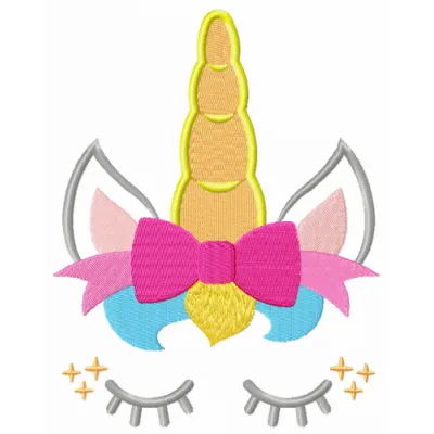 Unicorn girl embroidery design showcasing a whimsical unicorn motif, perfect for embellishing children's clothing and access…
