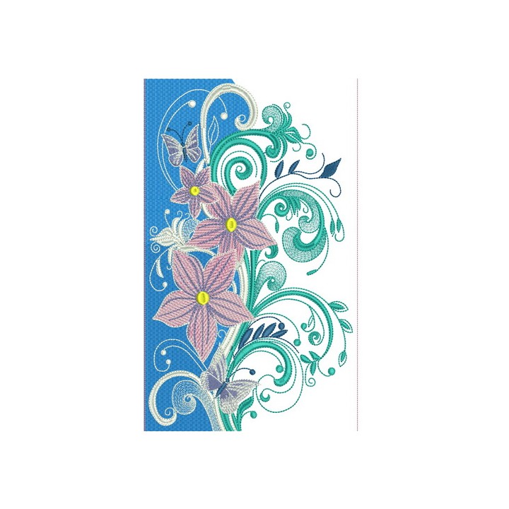 Night magic bouquet embroidery design - Embroidery Design