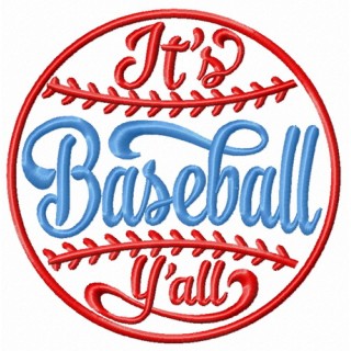 It's baseball y'all embroidery design - Embroidery Design