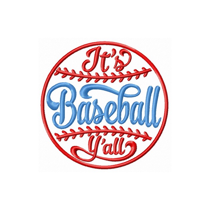 It's baseball y'all embroidery design - Embroidery Design