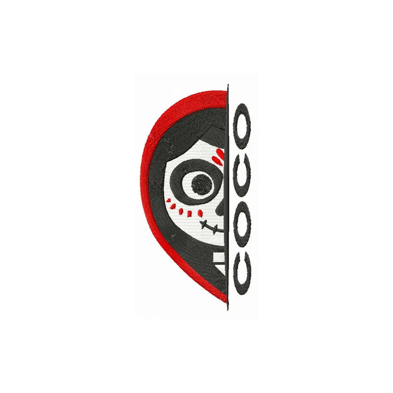 Miguel Rivera embroidery design from Coco, showcasing vibrant stitching patterns for creative projects.