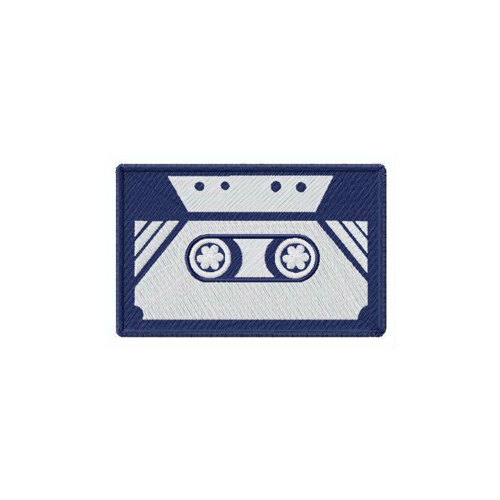 Cassette tape embroidery design - Embroidery Design