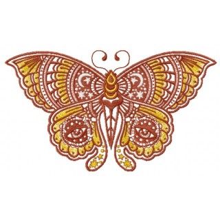 Star and moon butterfly embroidery design - Embroidery Design