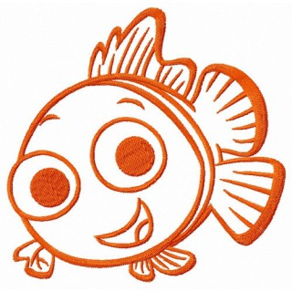 Smiling Nemo embroidery design - Embroidery Design