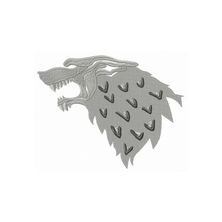 Stark mascot from Game of Thrones embroidery design - Embroidery Design