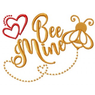 Bee mine embroidery design - Embroidery Design