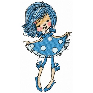 Look at my polka dot dress embroidery design - Embroidery Design