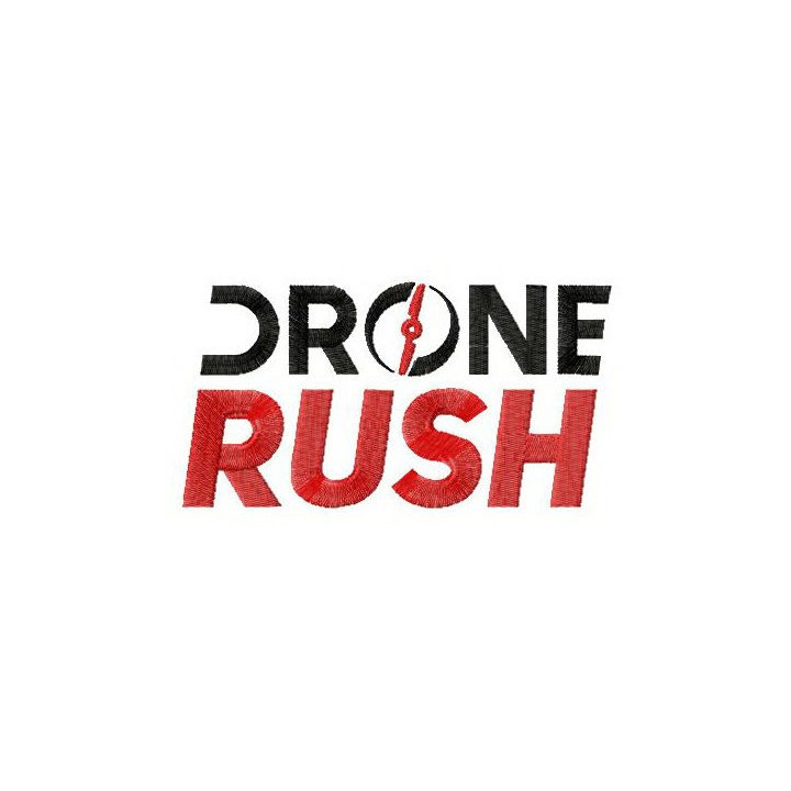 DroneRush logo embroidery design - Embroidery Design