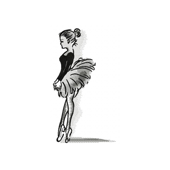 Ballet classes embroidery design - Embroidery Design