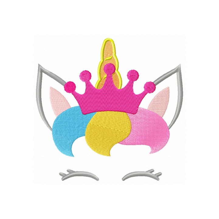 Royal unicorn hiding embroidery design - Embroidery Design