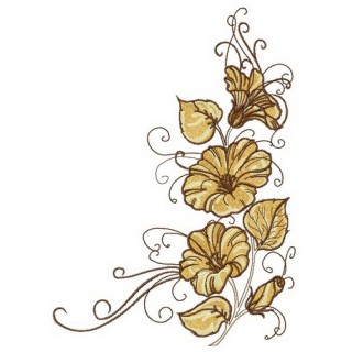 Bindweed decoration embroidery design - Embroidery Design