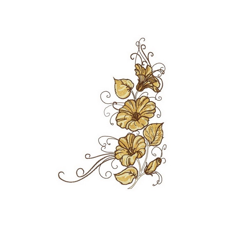 Bindweed decoration embroidery design - Embroidery Design