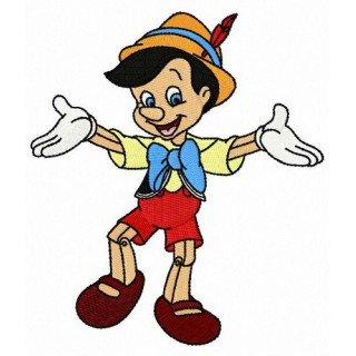 Pinocchio dancing embroidery design - Embroidery Design