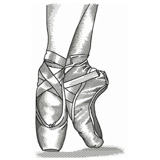 Pointe work embroidery design - Embroidery Design