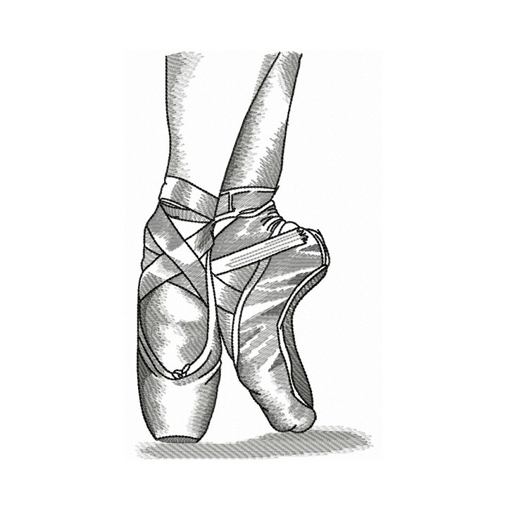 Pointe work embroidery design - Embroidery Design