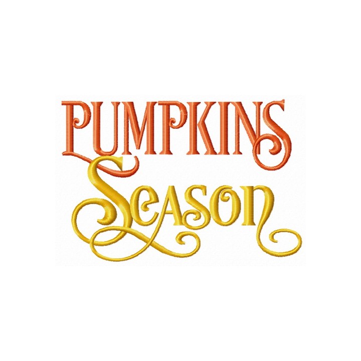 Pumpkin season embroidery design - Embroidery Design