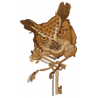 Owl key keeper embroidery design - Embroidery Design