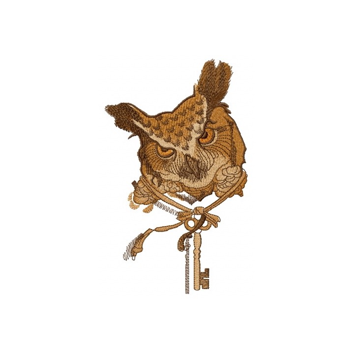 Owl key keeper embroidery design - Embroidery Design