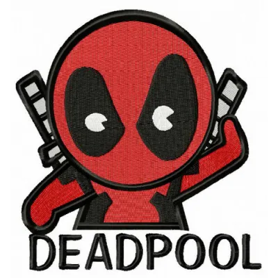 Villain Deadpool embroidery design showcasing a playful and mischievous character for creative stitching projects.