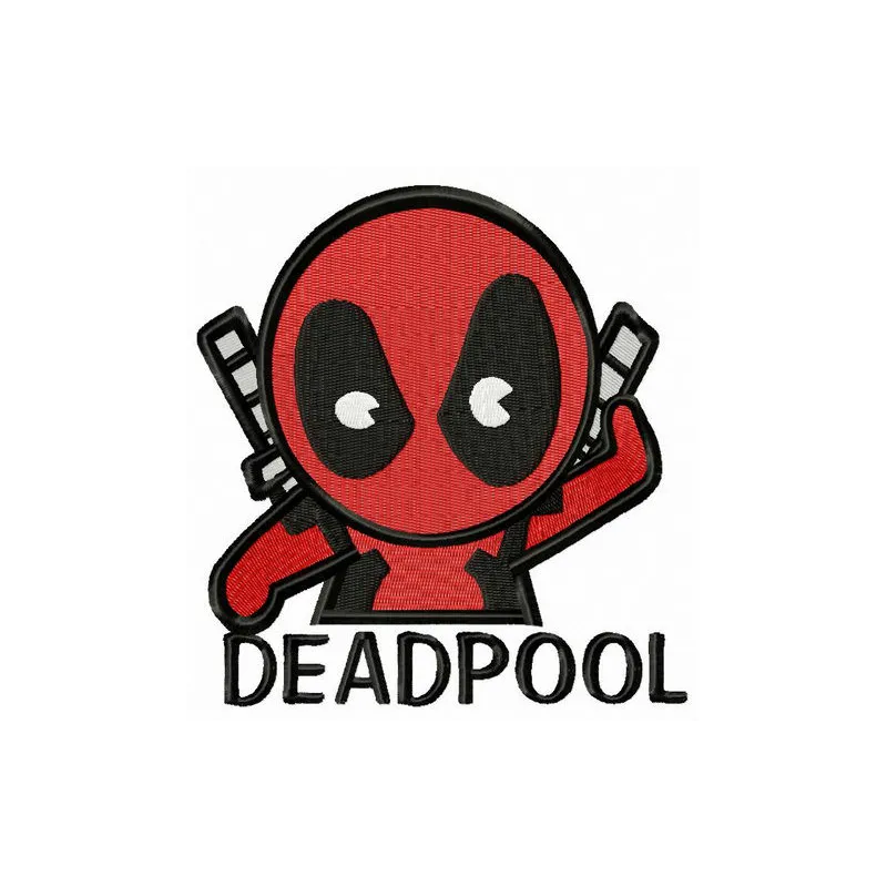 Villain Deadpool embroidery design showcasing a playful and mischievous character for creative stitching projects.