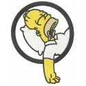 Sweet dreams Homer embroidery design featuring a whimsical Homer Simpson motif for creative stitching projects.