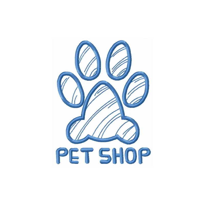 Preview of the Paw Print Pet Shop embroidery design featuring a playful paw print motif for creative stitching.