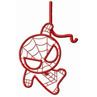 Chibi Spiderman watching you embroidery design - Embroidery Design