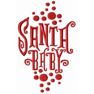 Santa baby embroidery design - Embroidery Design