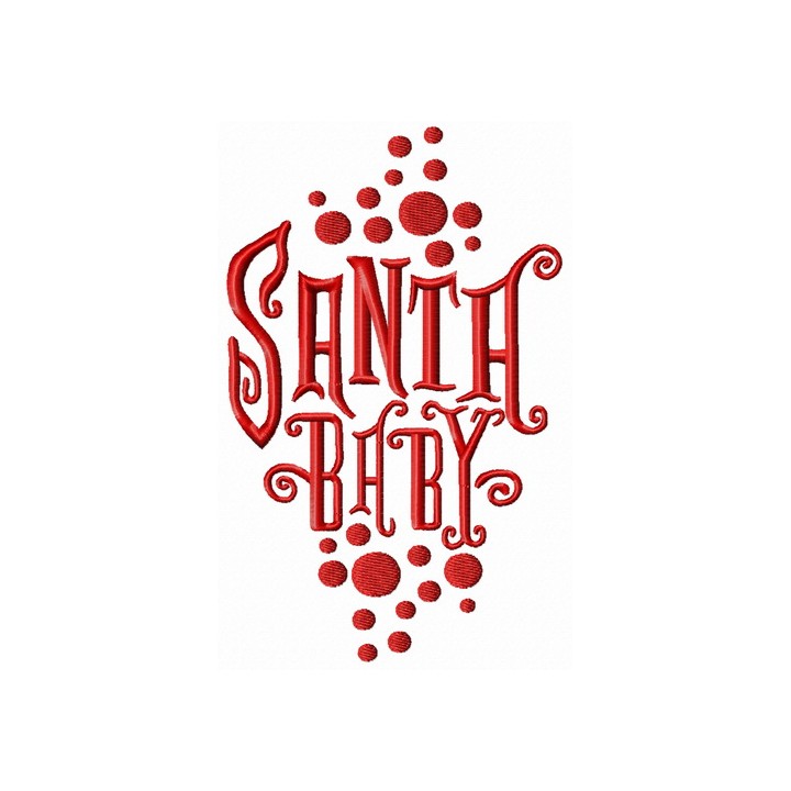 Santa baby embroidery design - Embroidery Design