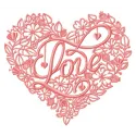 Heart of flowers embroidery design showcasing a vibrant floral pattern, ideal for Valentine's Day projects.