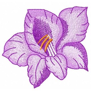 Violet flower 41 embroidery design - Embroidery Design