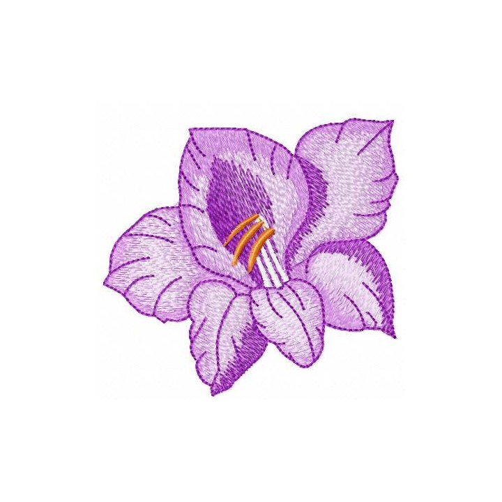 Violet flower 41 embroidery design - Embroidery Design