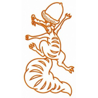 Scrat climbing embroidery design - Embroidery Design