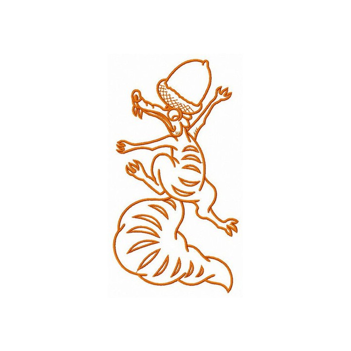 Scrat climbing embroidery design - Embroidery Design