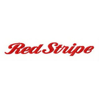 Red Stripe alternative logo embroidery design - Embroidery Design