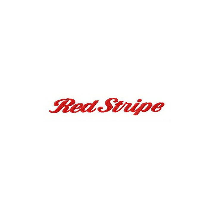 Red Stripe alternative logo embroidery design - Embroidery Design