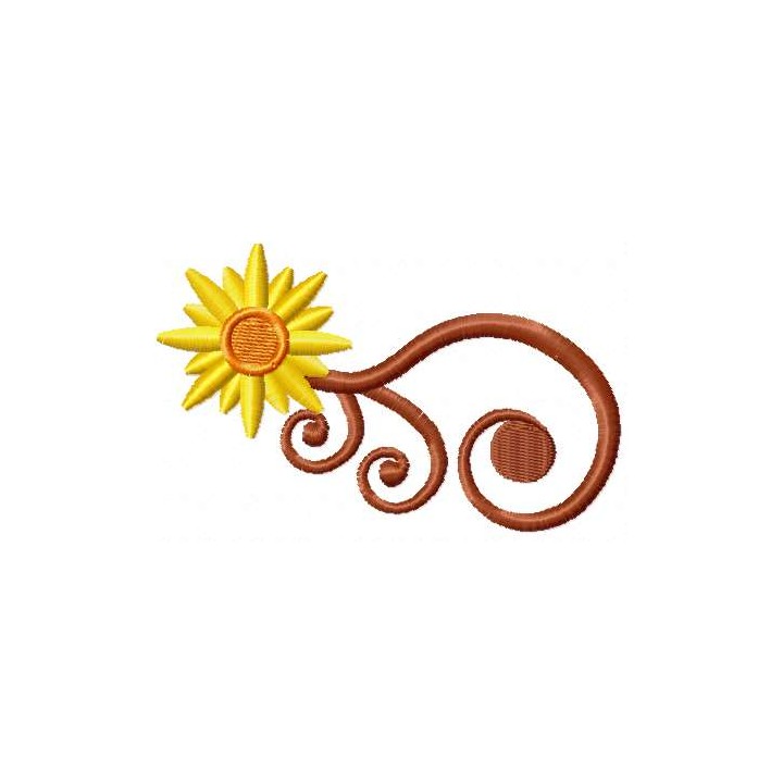 Sun swirl 2 embroidery design - Embroidery Design