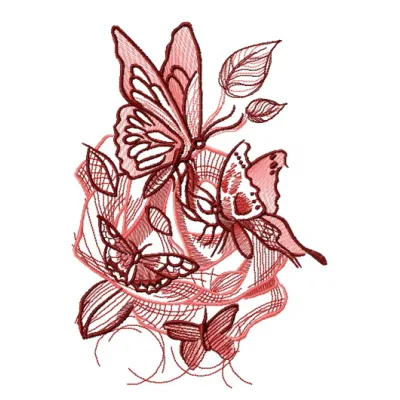 Preview of the Dance of Butterflies embroidery design featuring vibrant butterfly motifs for creative stitching projects.