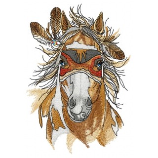 Warrior's horse embroidery design - Embroidery Design