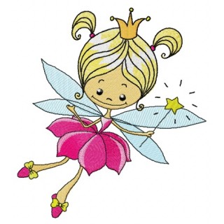 Fairy princess embroidery design - Embroidery Design