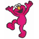 Happy Elmo embroidery design showcasing a cheerful character from Sesame Street, perfect for children's clothing and accesso…