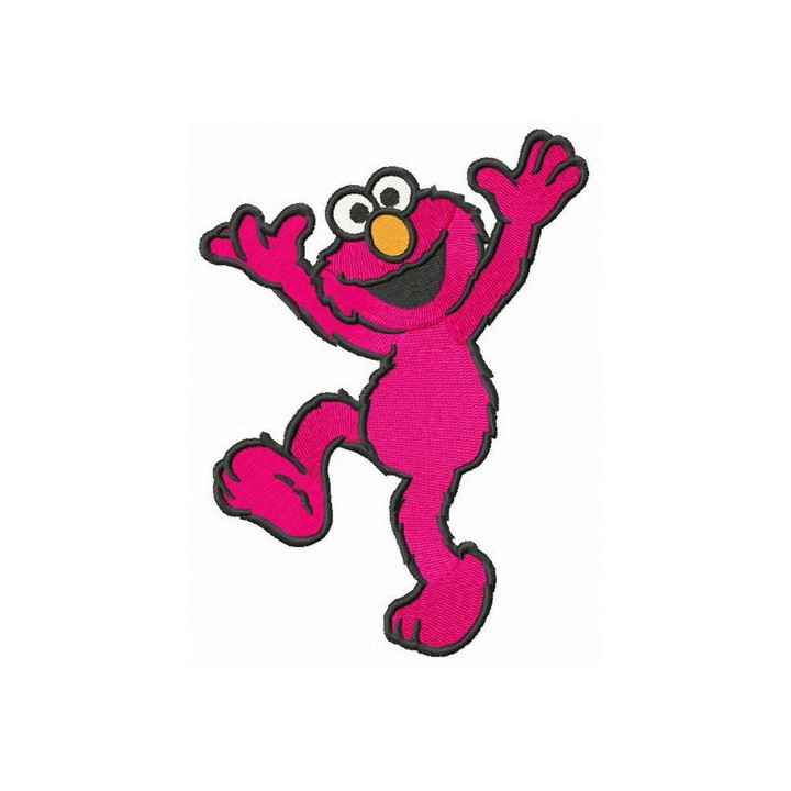 Happy Elmo embroidery design - Embroidery Design