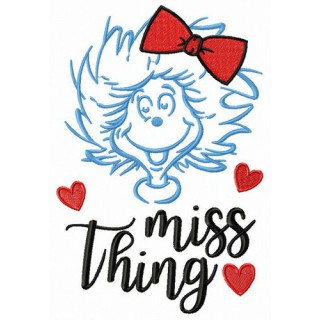 Miss Thing embroidery design - Embroidery Design
