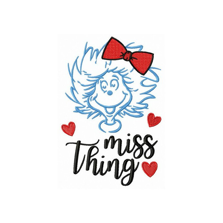 Miss Thing embroidery design - Embroidery Design