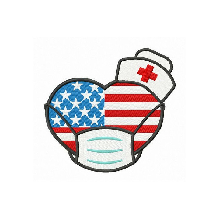 American nurses embroidery design - Embroidery Design