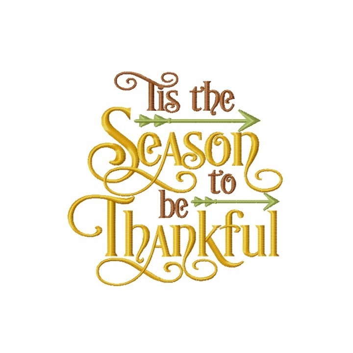 Season to be thankful embroidery design - Embroidery Design
