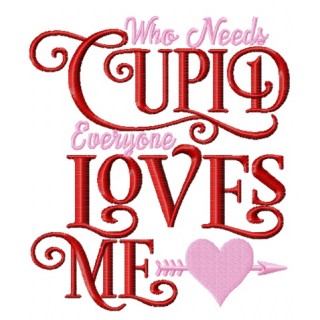 Cupid loves me embroidery design - Embroidery Design