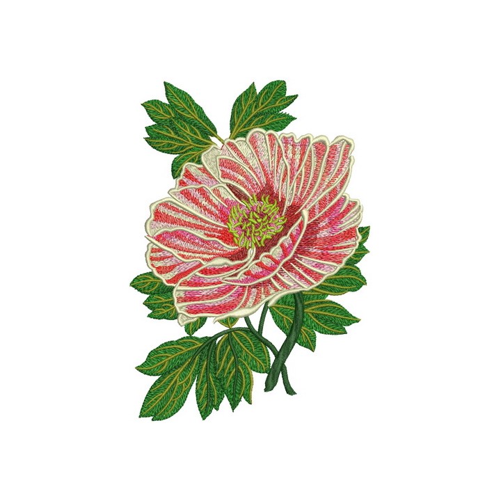 Peony Lollipop embroidery design - Embroidery Design