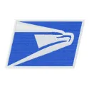 USPS logo embroidery design preview showcasing a detailed stitched motif for delivery service enthusiasts.