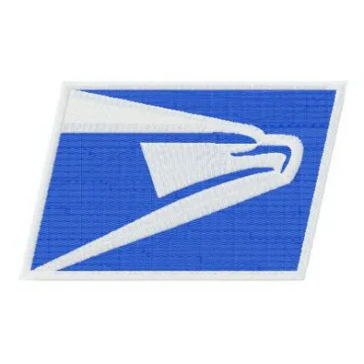 USPS logo embroidery design preview showcasing a detailed stitched motif for delivery service enthusiasts.